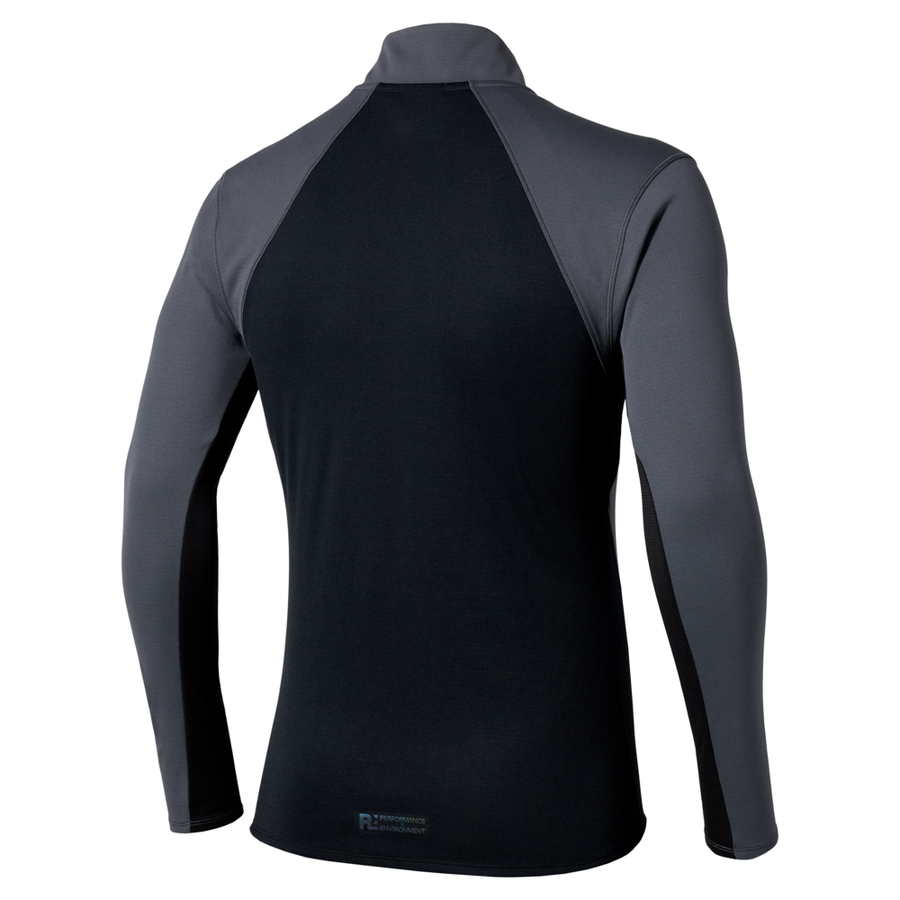 Mizuno Tech Thermal Charge Half Zip Long Sleeve Tee Odyssey Gray